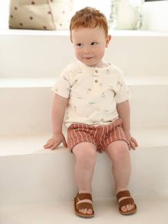 Bébé-Short-Short rayé bébé en gaze de coton