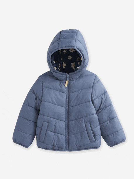 Fille-Manteau, veste-Doudoune légère réversible fille