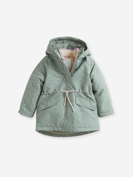 Fille-Manteau, veste-Parka 3 en 1 fille