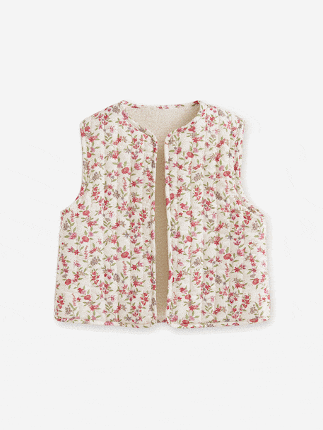 Fille-Manteau, veste-Veste-Gilet sans manches réversible fille