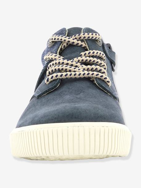 Hoge jongens Sneakers Posture KICKERS® DENIM CAMEL+DENIM MARINE - vertbaudet enfant 