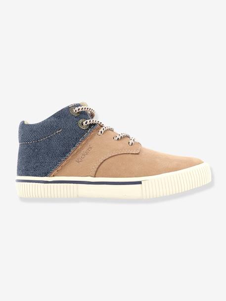 Baskets Sneakers hautes garçon Posture KICKERS® CAMEL DENIM+MARINE DENIM - vertbaudet enfant 