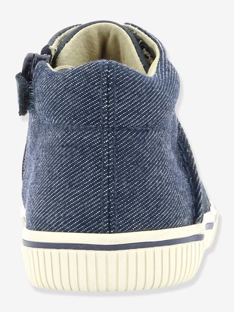 Hoge jongens Sneakers Posture KICKERS® DENIM CAMEL+DENIM MARINE - vertbaudet enfant 