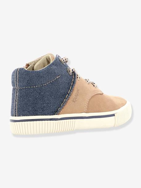 Hoge jongens Sneakers Posture KICKERS® DENIM CAMEL+DENIM MARINE - vertbaudet enfant 