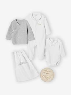 Geboorteset: beha, romper, pyjama, welkomstkaart en ENVIE DE FRAISE zakje  - vertbaudet enfant