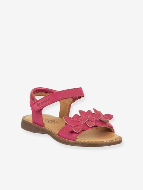 Sandales en cuir pour fille LORE FLOWERS froddo bleu+bleu foncé+blush+lavande+or+rose+rose doré+rouge+tomette - vertbaudet enfant 