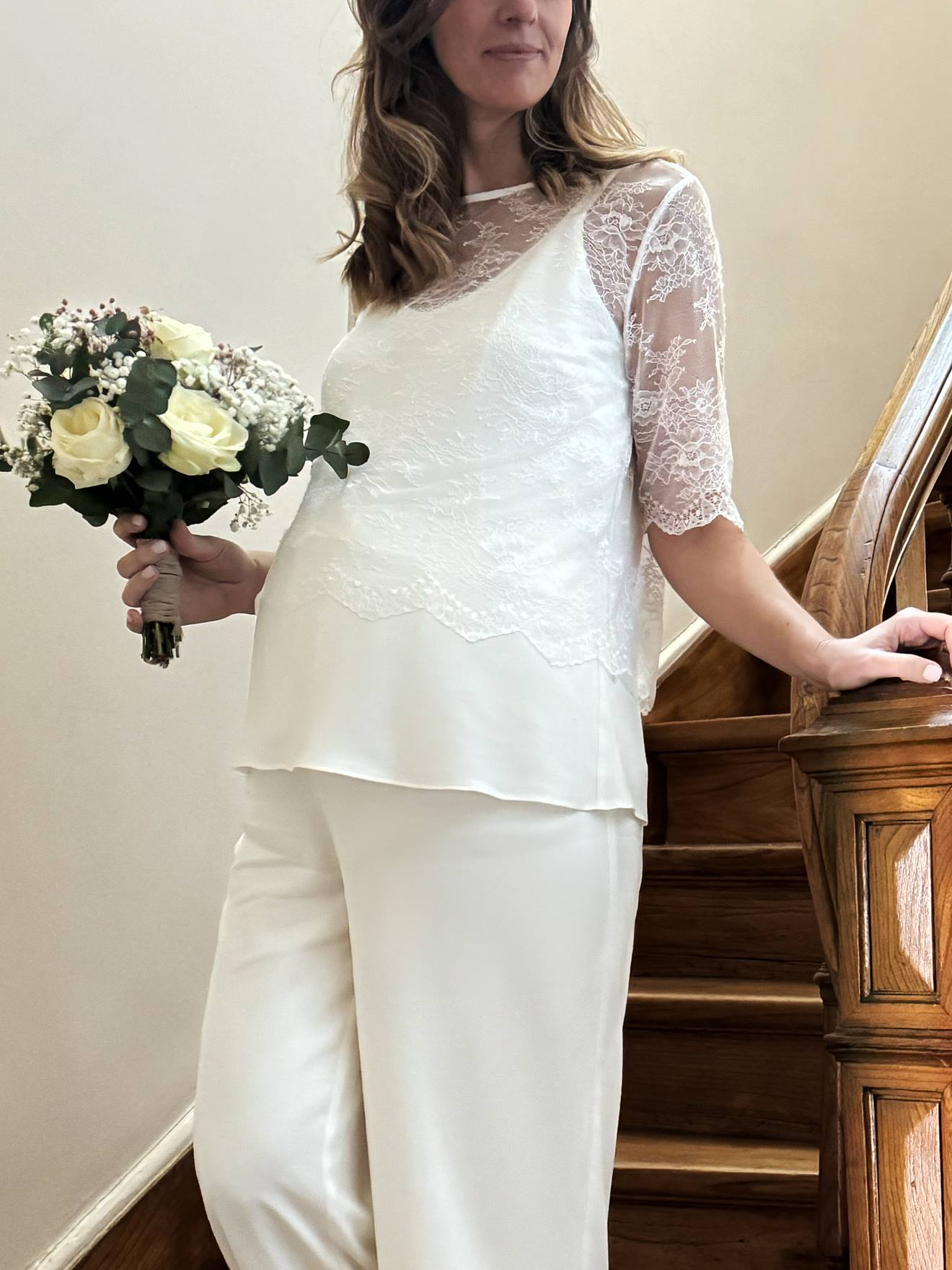 Top Van Crêpe Capsulecollectie Bruiloft Envie De Fraise Ecru
