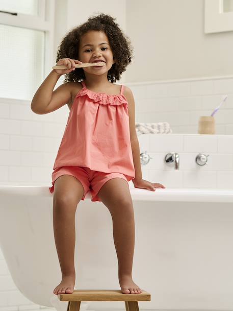 Fille-Pyjama, surpyjama-Pyjashort en popeline fille