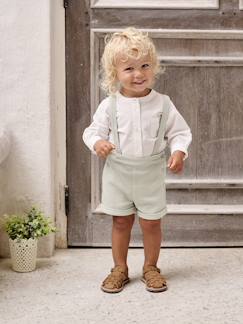 -Feestelijke set met overhemd + korte broek voor baby