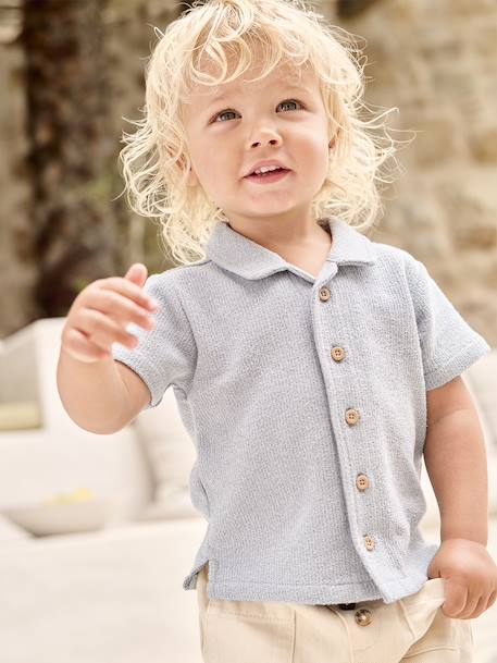 Bébé-Chemise manches courtes maille fantaisie bébé
