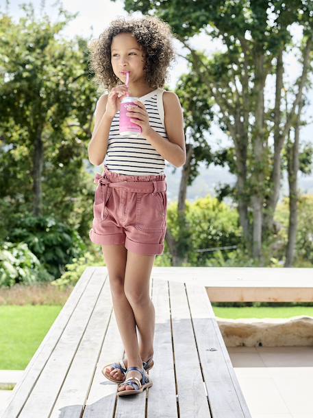Fille-Short-Short style paperbag fille