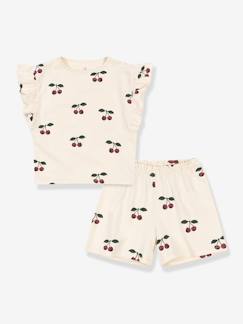 Bébé-Ensemble-Ensemble bébé tee-shirt et short Lin Frill Set Gots KONGES SLOJD