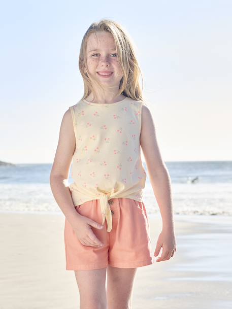 Fille-Short-Short couleur fille facile à enfiler