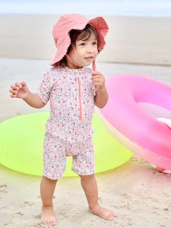 -Combinaison de bain anti UV bébé fille avec couche intégrée