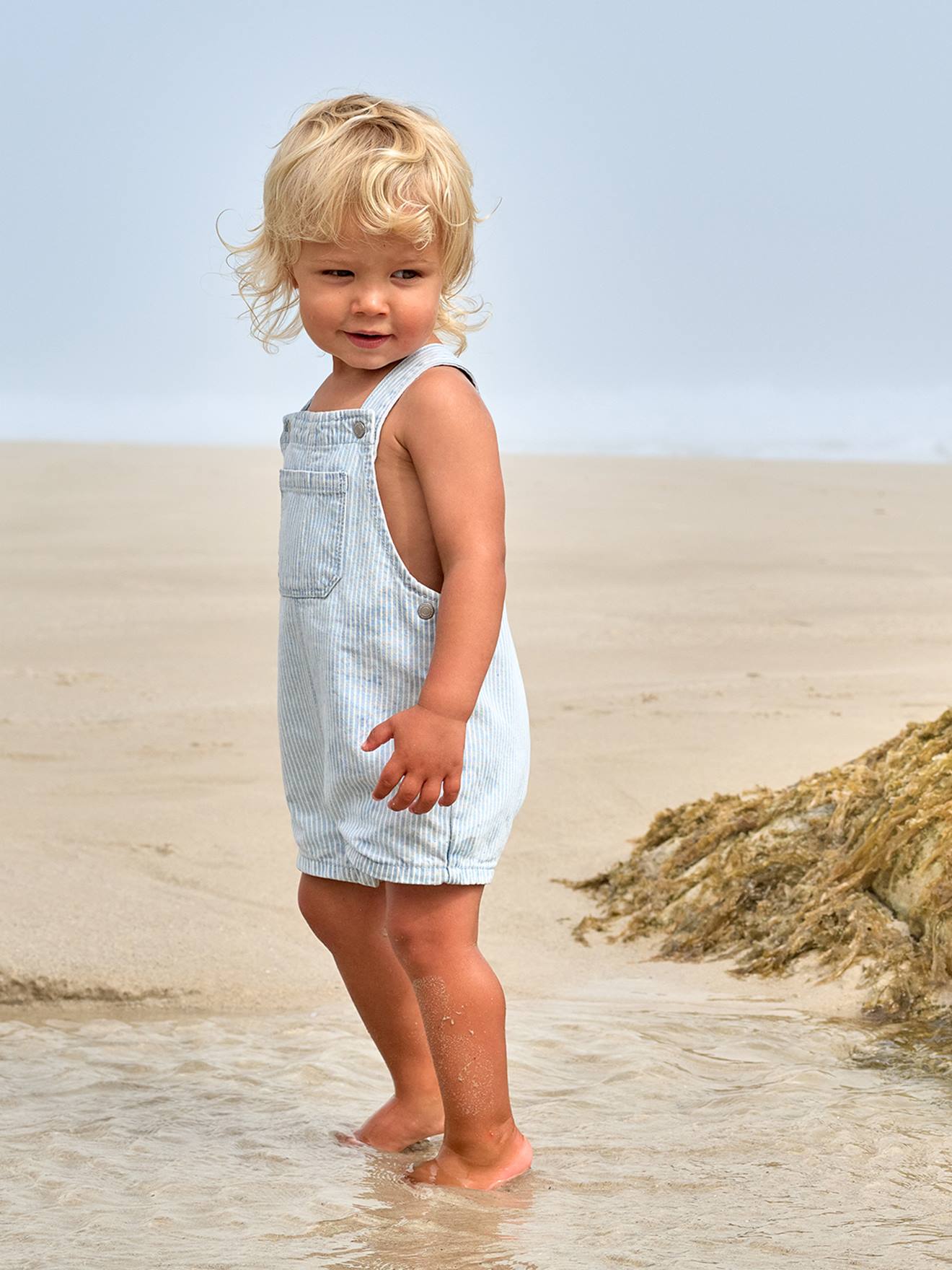 Vertbaudet Gestroomde Romper Voor Baby's Blauw, Gestreept