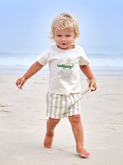 Bébé-Ensemble-Ensemble T-shirt + short rayé bébé