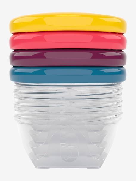 Set van 4 hermetisch afsluitbare bakjes 120 ml BABYMOOV Babydol Set van 4 - vertbaudet enfant 