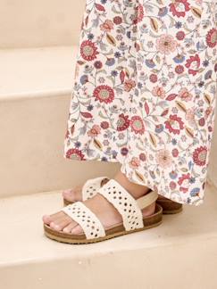 Chaussures-Chaussures fille 23-38-Sandales-Sandales scratchées effet crochet enfant collection maternelle