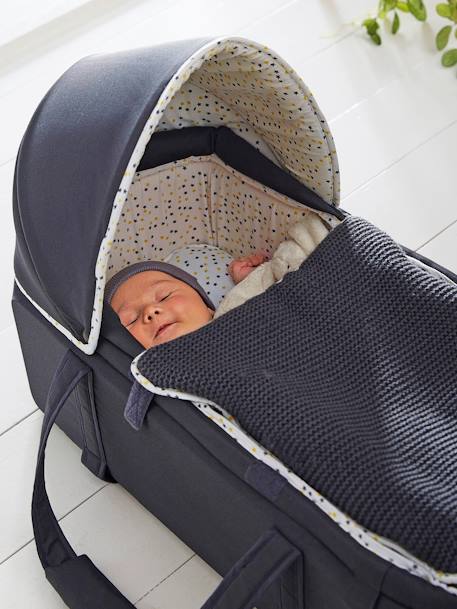 Zachte reiswieg VERTBAUDET Antraciet / sterren+GRIJS (NOUVEAU) - vertbaudet enfant 