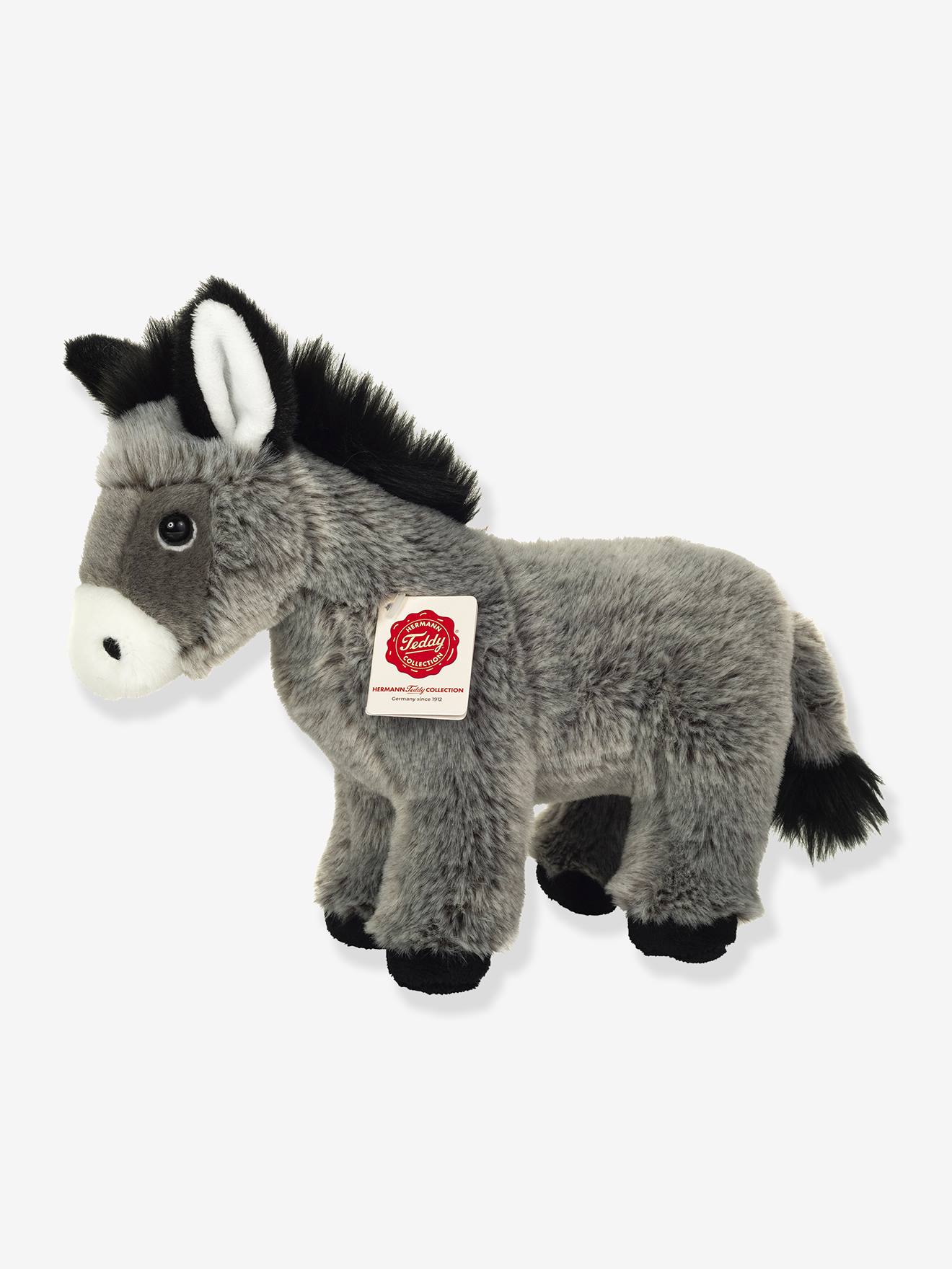 Staande Ezel Knuffel 27 Cm Teddy Hermann Grijs