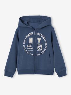 Garçon-Pull, gilet, sweat-Sweat zippé à capuche sport garçon