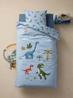 -Dekbedovertrekset + kussensloop kind met gerecycled katoen DINO FRIENDS