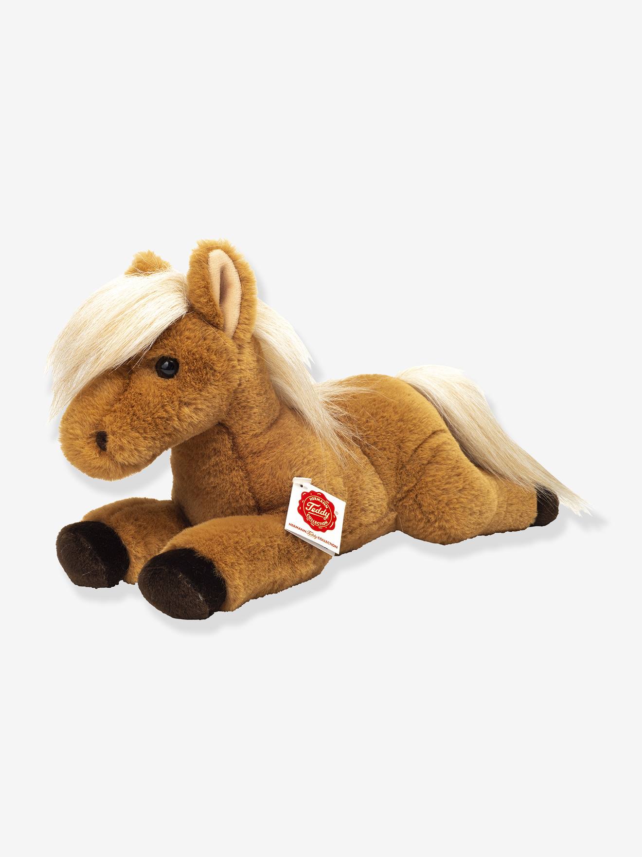 Pluchen Paard Liggend 34 Cm Teddy Hermann Bruin