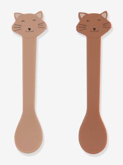 -Lot de 2 cuillères 1er âge Animal en silicone