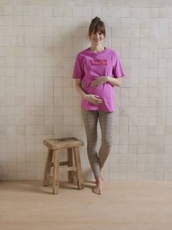 Vêtements de grossesse-Allaitement-T-shirt à message grossesse et allaitement en coton biologique*