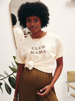 -T-shirt de grossesse à message imprimé léopard en coton biologique*