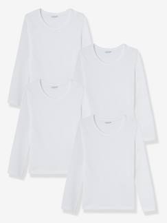 Fille-Sous-vêtement-Lot de 4 T-shirts fille manches longues Oeko-Tex®