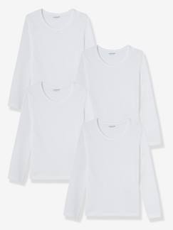 Fille-Sous-vêtement-Lot de 4 T-shirts maillot de corps BASICS