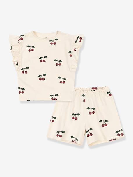 Fille-Ensemble t-shirt + short enfant Lin Set Gots
