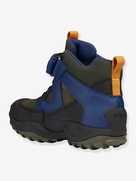 Baskets garçon New Savage Boy High GEOX® MARRON MARINE+militaire royal - vertbaudet enfant 