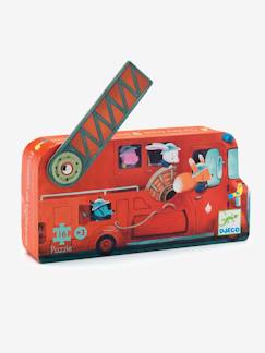 Jouet-Jeux éducatifs-Puzzle Le camion de pompier 16 pièces DJECO