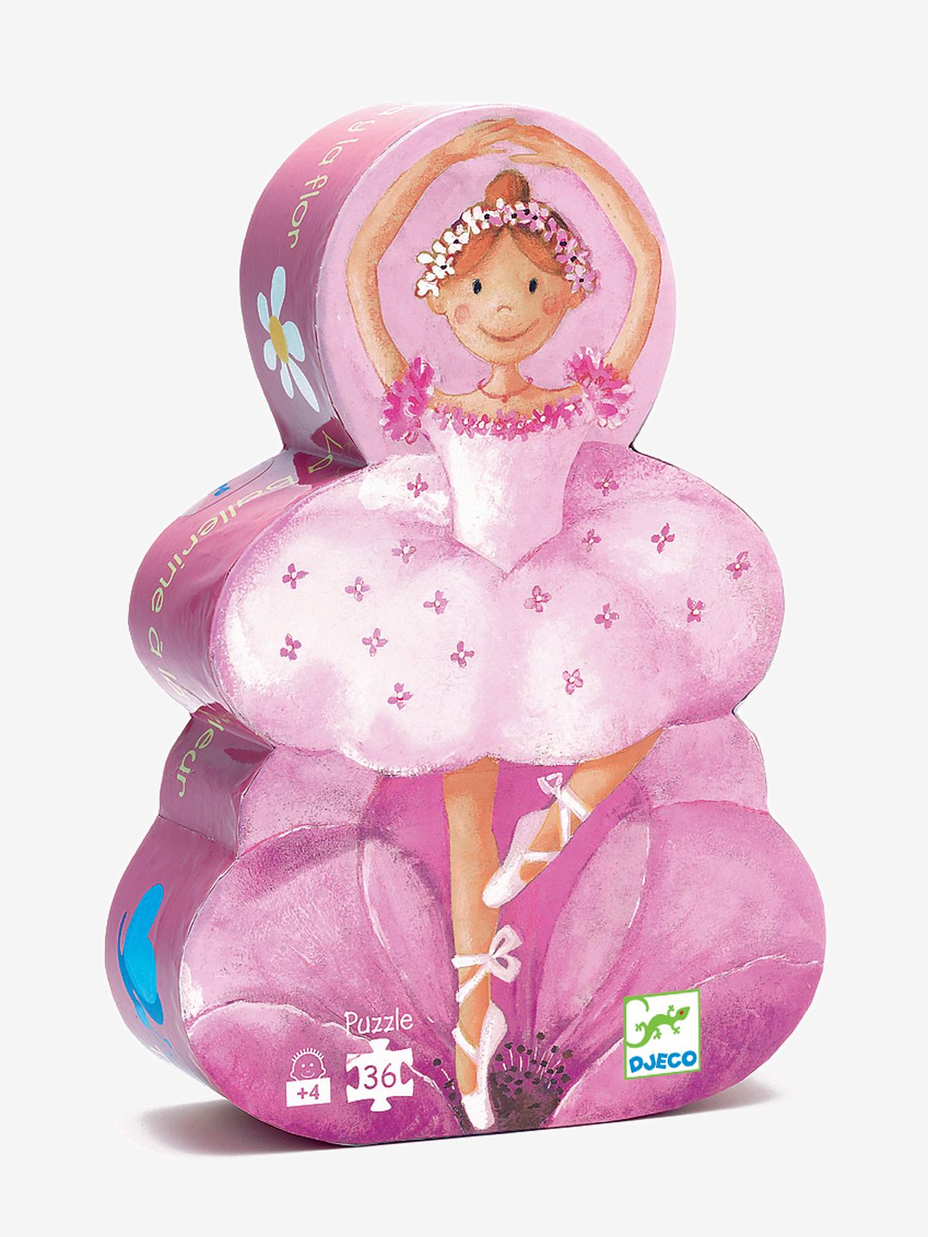 Rijden Voorrecht bevroren Puzzel De ballerina met bloem 36 stuks DJECO - multi-gekleurd, Speelgoed