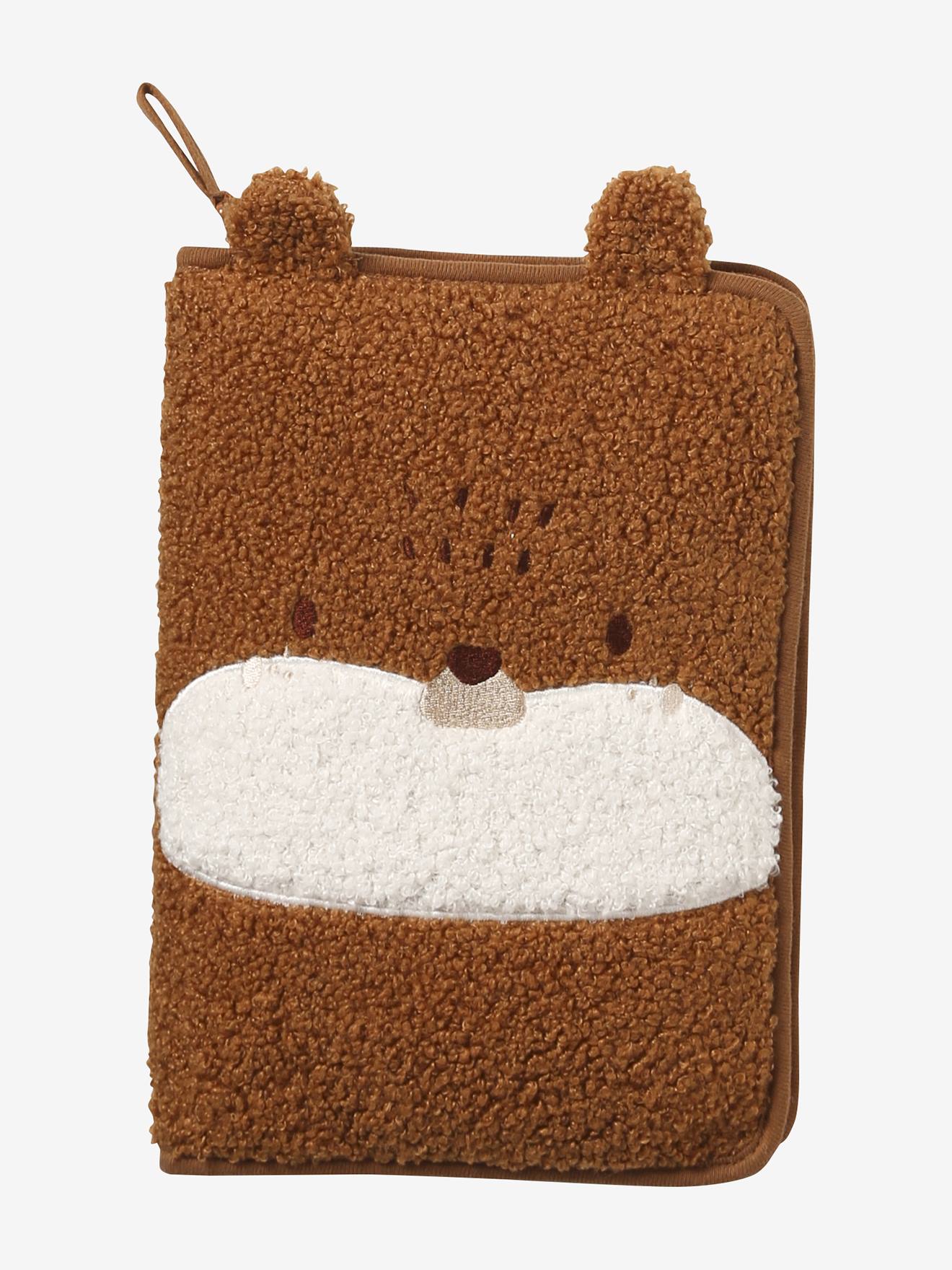 Vertbaudet Sherpa Hoes Voor Gezondheidsboekjes Teddy Bear Pecannoot