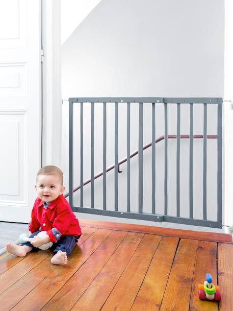 Veiligheidsbarrière BADABULLE Color Pop +BLAUW+GRIJS+WIT - vertbaudet enfant 