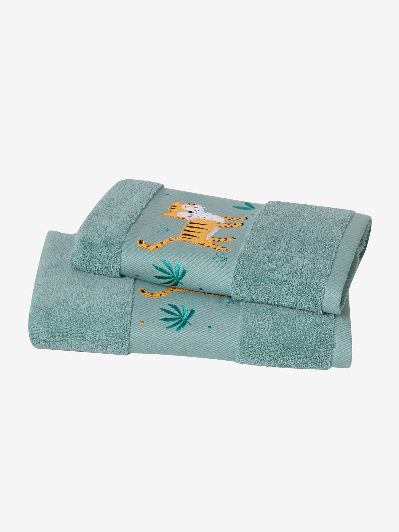 Vertbaudet Badhanddoek Tijger Medium Groen