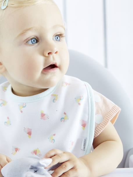 Lot de 7 bavoirs naissance vertbaudet Imprimé fleurs et oiseaux+MOTIFS NOEL+MULTICOLORE - vertbaudet enfant 