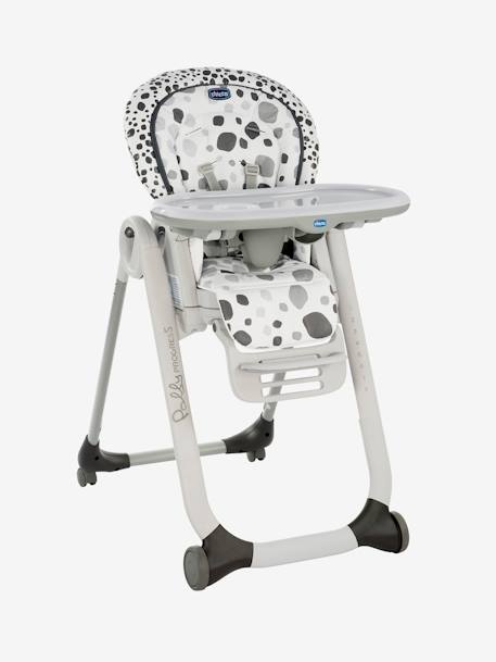 Hoge meegroeistoel Polly Progres5 van CHICCO Grijze opdruk+Rode opdruk - vertbaudet enfant 