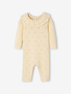 Bébé-Salopette, combinaison-Combinaison naissance en tricot maille fantaisie