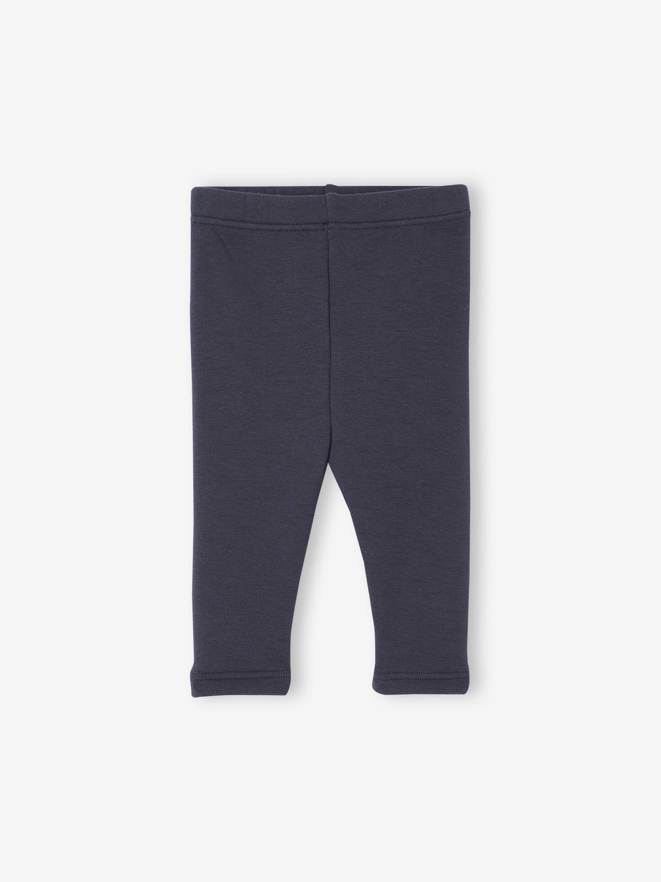Vertbaudet Gevoerde Baby Legging In Fleece Mesh Nachtblauw