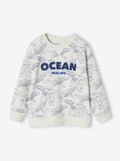 -Jongensshirt in sweaterlook met print