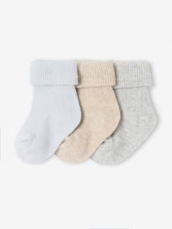 Baby-Sokken, kousen-Set van 3 paar effen babysokken