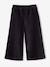 Wijde, fluwelen broek voor meisjes antraciet+bruin+chocoladebruin+grijsblauw+kaki+pruim+rozen+zachtpaars - vertbaudet enfant 