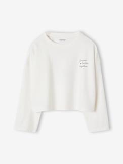 -T-shirt crop top voor meisjes met lange mouwen