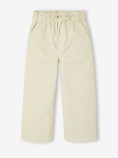 Meisje-Wijde broek met plumetis