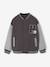 Sweat garçon molleton style teddy badge en bouclettes. anthracite+marine+vert émeraude+vert sapin - vertbaudet enfant 