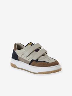 -Baskets enfant garçon cuir à scratchs